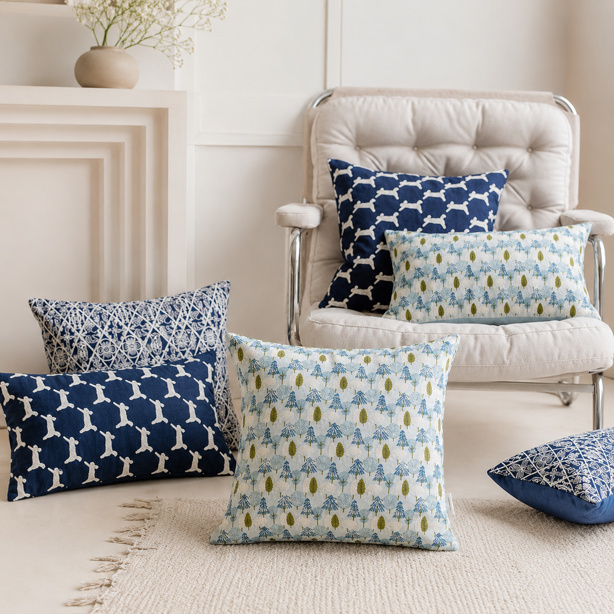 Coastal Cottage Collection Square Pillow - Seaside Pines
