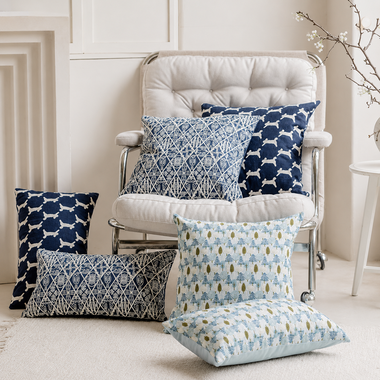 Coastal Cottage Collection Square Pillow - Harbor Hounds