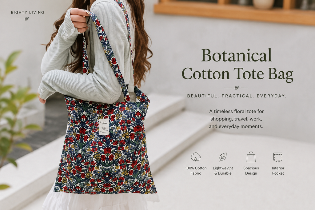 Eighty Living™ Botanical Collection - Rosewood Garden Tote Bag