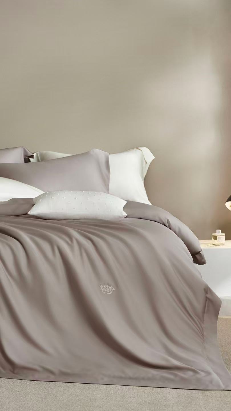 Luxury TENCEL™ Lyocell Bedding Set – Laken Taupe  Silky Soft • Breathable • Effortless Elegance