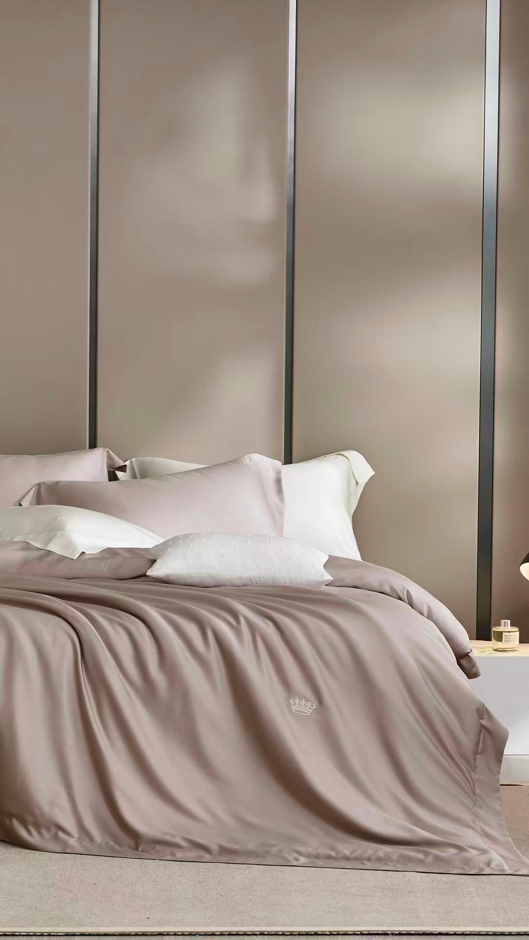 Luxury TENCEL™ Lyocell Bedding Set – Laken Taupe  Silky Soft • Breathable • Effortless Elegance