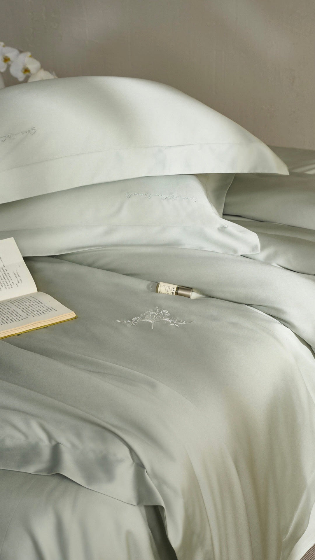 Luxury TENCEL™ Lyocell Bedding Set – Sage Mist  Silky Soft • Breathable • Effortless Elegance