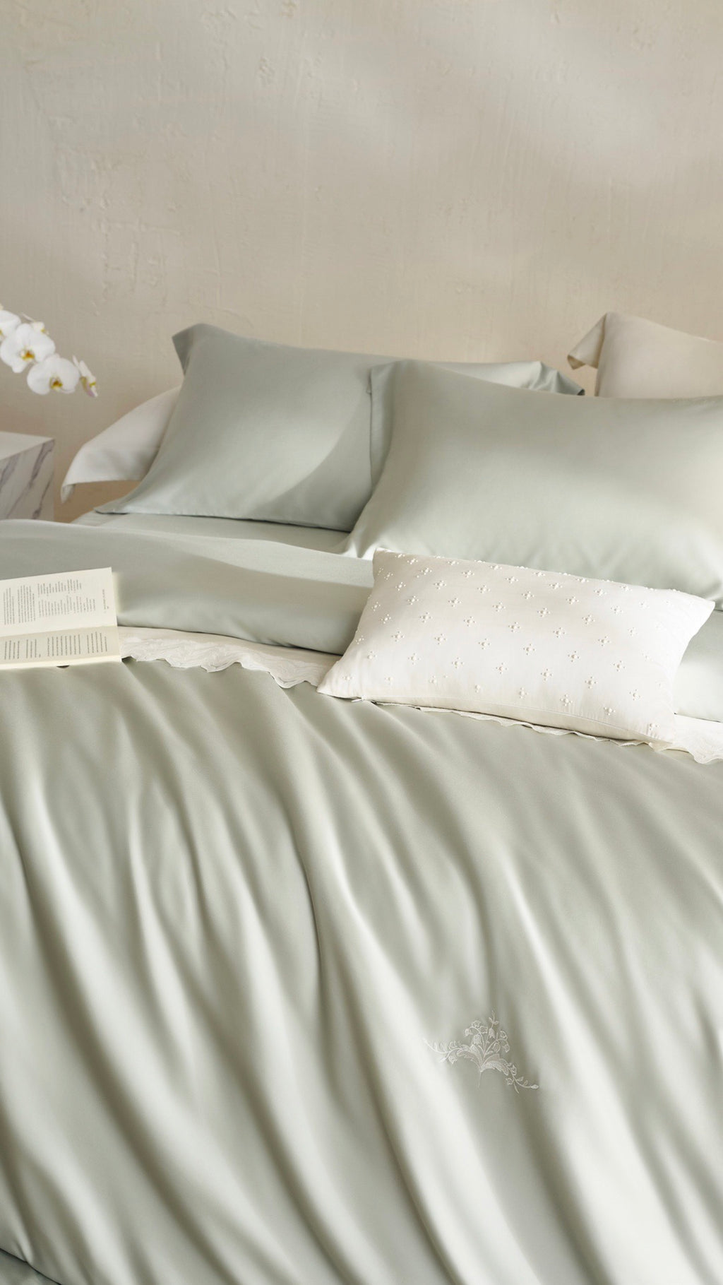 Luxury TENCEL™ Lyocell Bedding Set – Sage Mist  Silky Soft • Breathable • Effortless Elegance