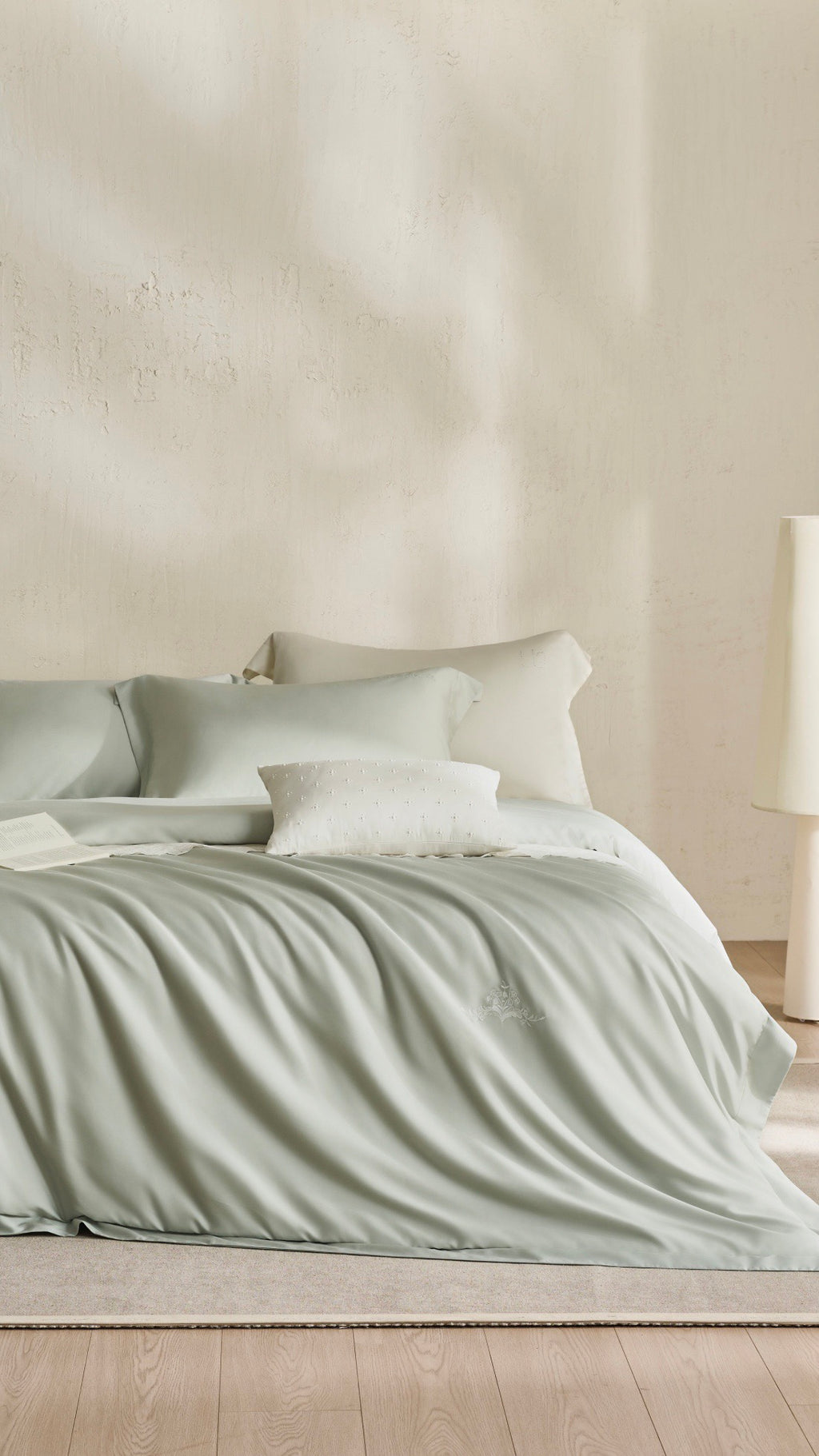 Luxury TENCEL™ Lyocell Bedding Set – Sage Mist  Silky Soft • Breathable • Effortless Elegance